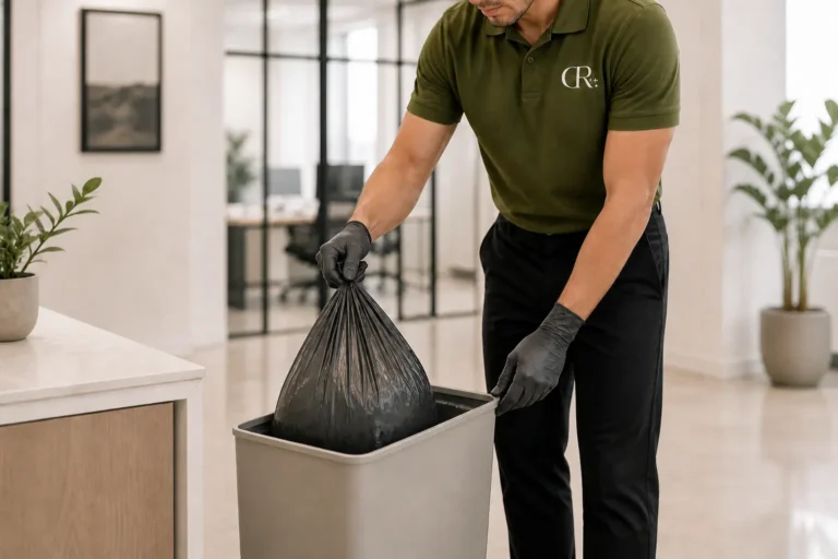 Routine waste removal to maintain clean and organized office environments.