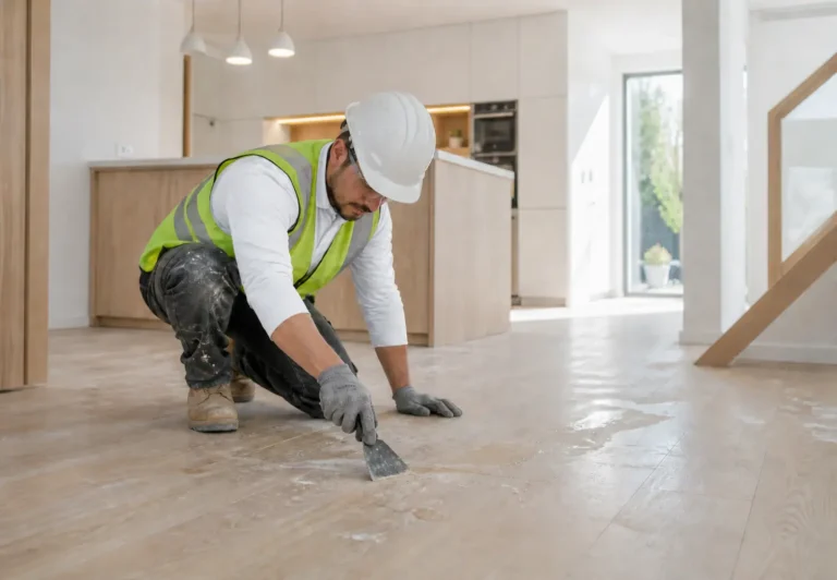 Post-construction cleaning services in Orlando removing dust from renovated office space