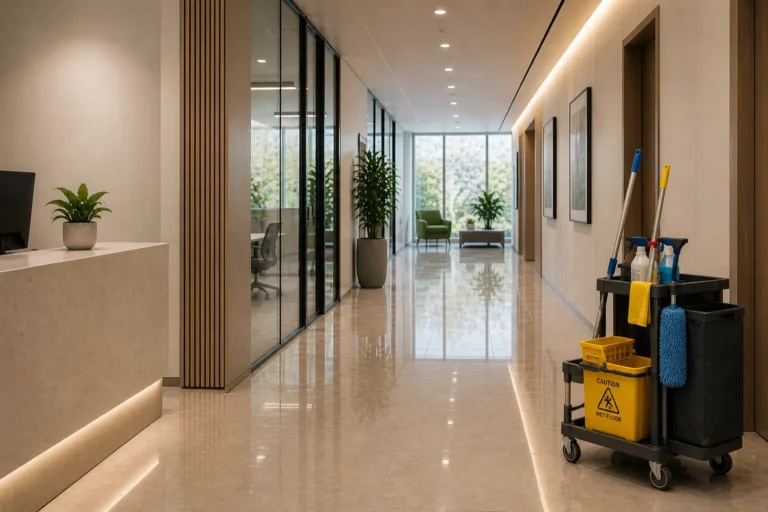 Cleaning for reception areas, meeting rooms, and shared office spaces.